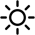 UI Sun Vector SVG Line Icon
