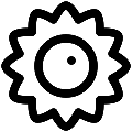 UI Sunflower Vector SVG Line Icon