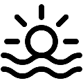 UI Sunrise Sunset Sea Vector SVG Line Icon