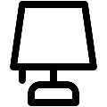 UI Table Lamp 2 Vector SVG Line Icon