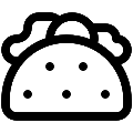 UI Taco Vector SVG Line Icon
