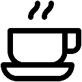 UI Tea Cup Vector SVG Line Icon