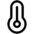 UI Thermometer Vector SVG Line Icon