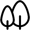 UI Thuja Tree Vector SVG Line Icon