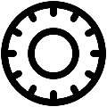 UI Tire Vector SVG Line Icon