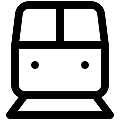 UI Train Vector SVG Line Icon