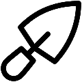 UI Trowel Vector SVG Line Icon