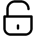 UI Unlock Vector SVG Line Icon