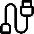 UI Usb Cable Vector SVG Line Icon