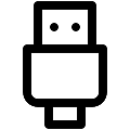 UI Usb Plug Vector SVG Line Icon