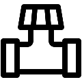 UI Water Valve Vector SVG Line Icon