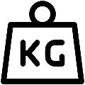 UI Weight Kg Vector SVG Line Icon
