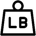 UI Weight Lb Vector SVG Line Icon
