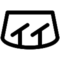 UI Windshield Wipers Vector SVG Line Icon