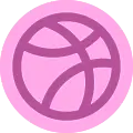 Dribbble Color Vector SVG Icon