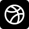 Dribbble Square Vector SVG Icon